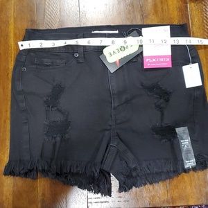 High rise shortie shorts